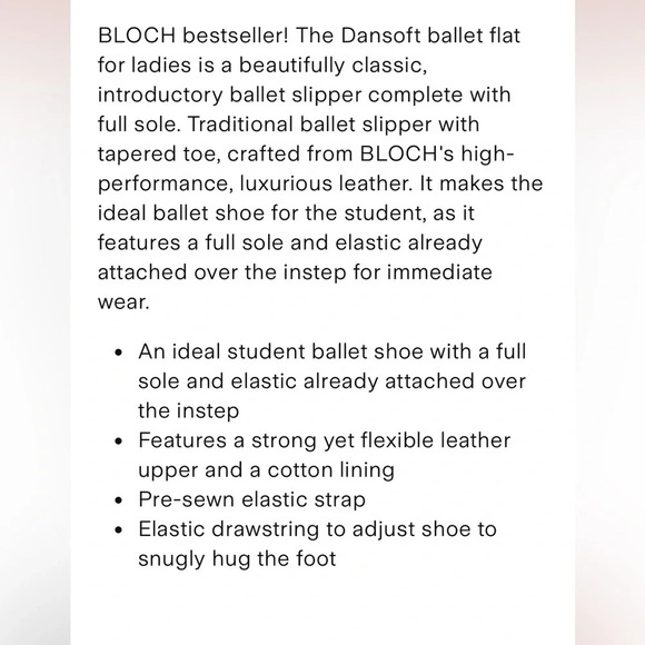 Ladies Dansoft I| Split Sole Ballet Shoes slippers pink size 5.5 NWT in the box - Picture 10 of 10